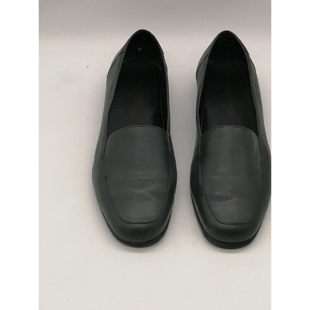 Trotters Shoes Loafers Womens Jess Green 8.5 WW Casual Leather Stretch
